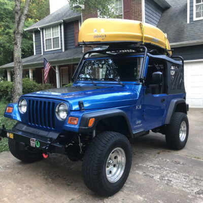 Hauling a canoe