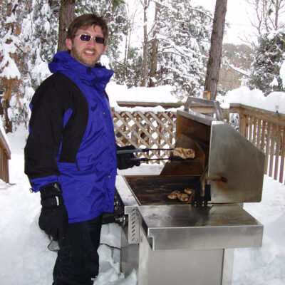 Pork Chops in the snow